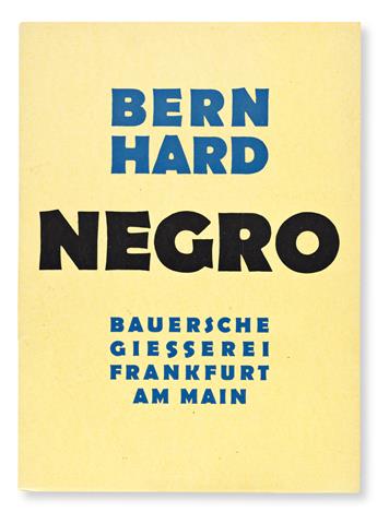[SPECIMEN BOOK — LUCIAN BERNHARD]. Negro die Neue Werbeschrift. Frankfurt am Main: Bauersche Giesserei, 1930.